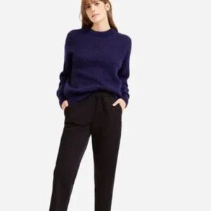 Everlane Alpaca crew sweater blue Heathered Cobalt